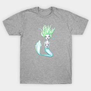 Miss Mermie and Her Pet Fish (Full Color Version) T-Shirt